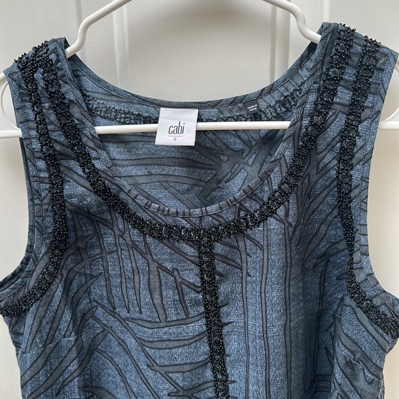 CAbi Beaded Tank Blouse- Size S - Picture 3 of 5